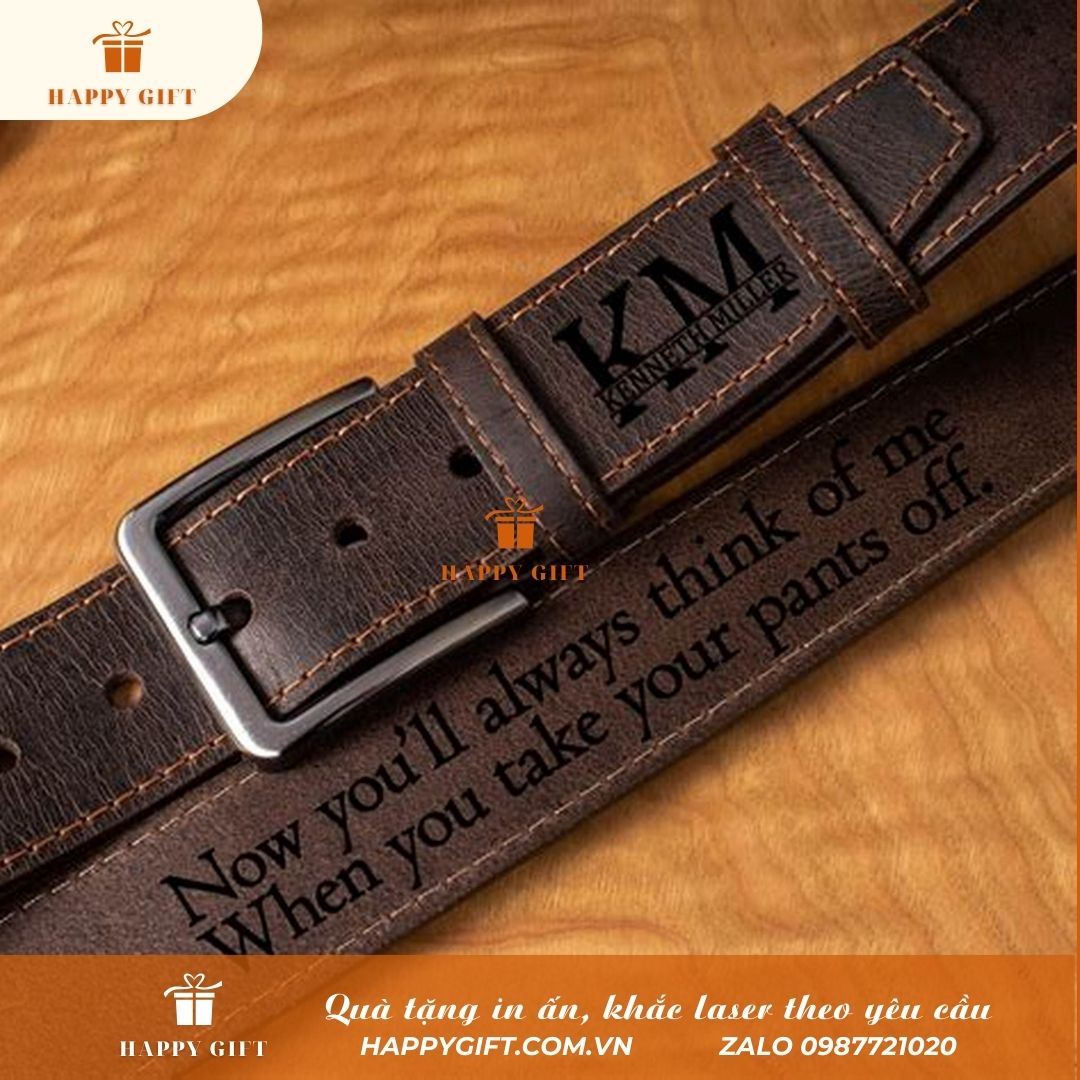 Khắc Laser thắt lưng da theo yêu cầu, Khắc laser thắt lưng da làm quà tặng doanh nghiệp, quà tặng sự kiện