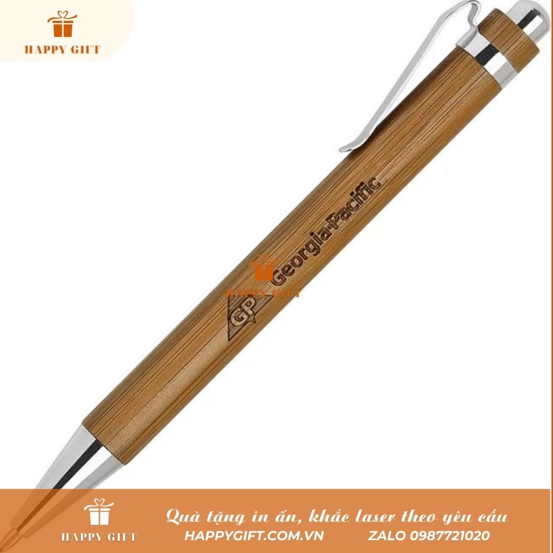 Khắc laser Bút gỗ theo yêu cầu, Khắc laser quà tặng doanh nghiệp, quà Tết, quà tặng sự kiện
