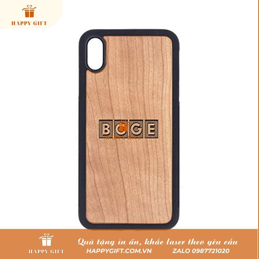 Khắc Laser ốp lưng gỗ