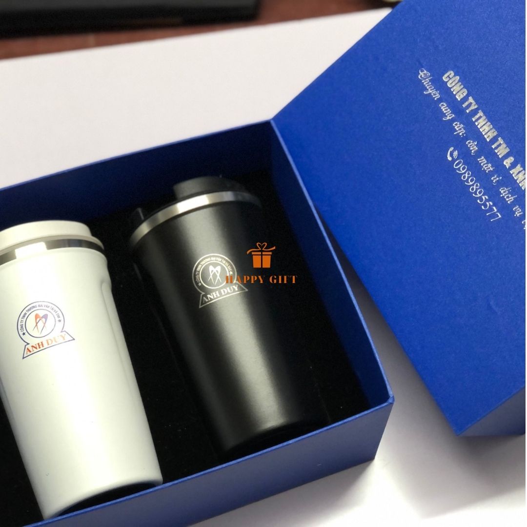 Set quà tặng - Bộ  cốc 510ml in khắc laser giá rẻ tiện lợi dành cho nhân viên, quà tặng công ty, sự kiện,...