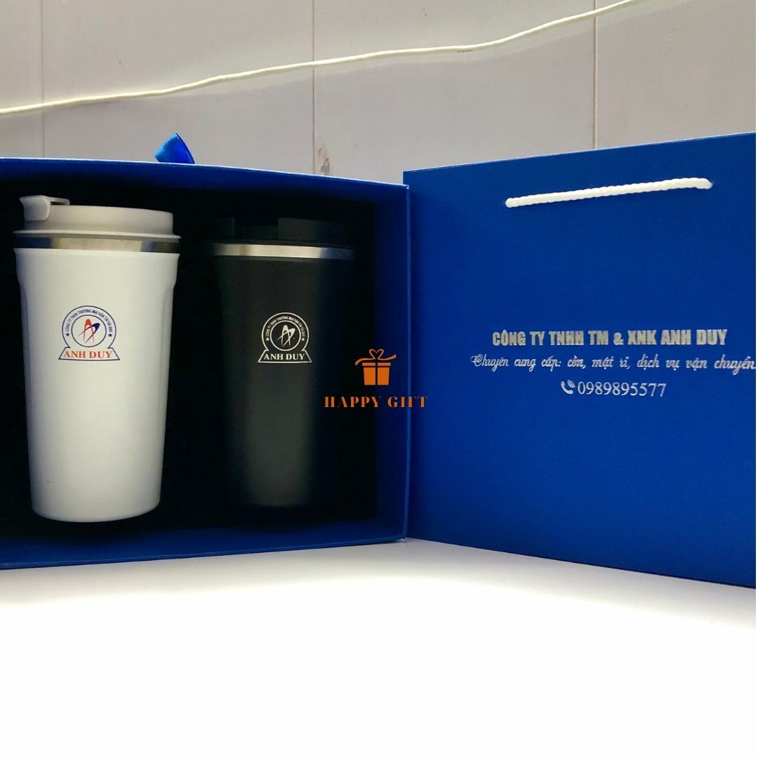 Set quà tặng - Bộ  cốc 510ml in khắc laser giá rẻ tiện lợi dành cho nhân viên, quà tặng công ty, sự kiện,...