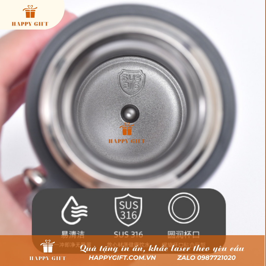 Bình giữ nhiệt thể thao 700ml in logo thương hiệu