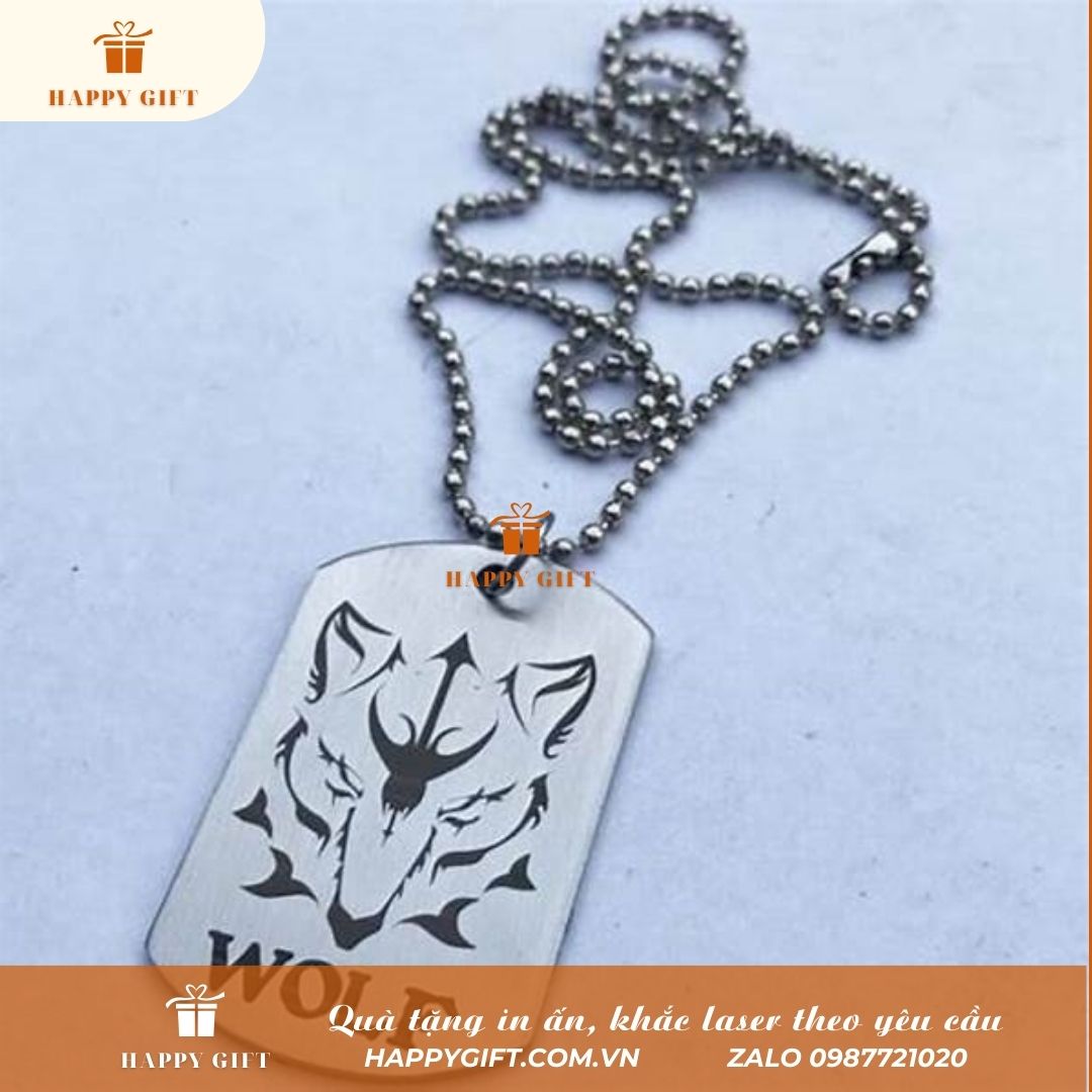 Khắc laser thẻ bài lính Dogtag