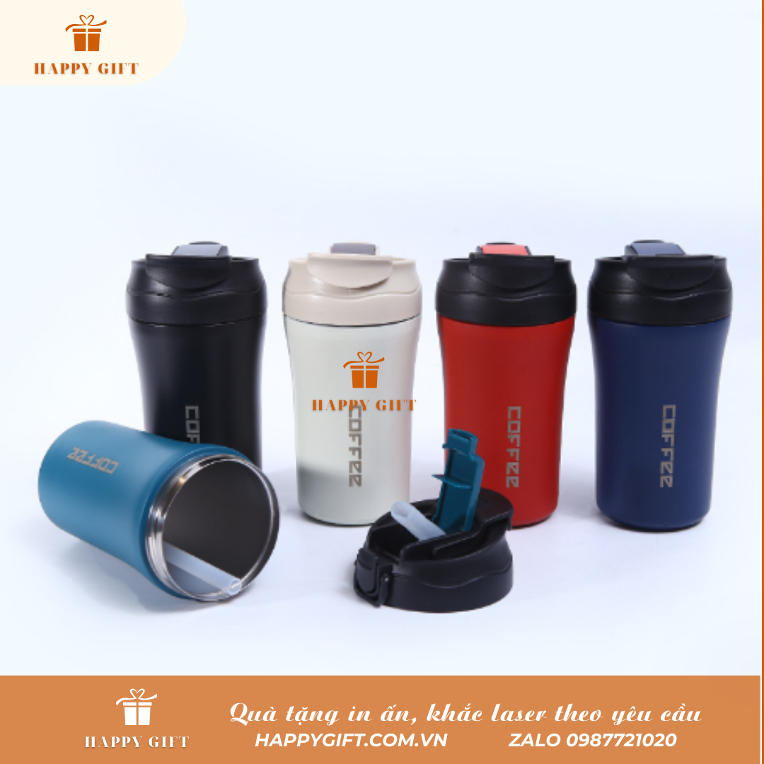 Cốc Coffee Giữ Nhiệt Inox 304 Khắc Tên Theo Yêu Cầu