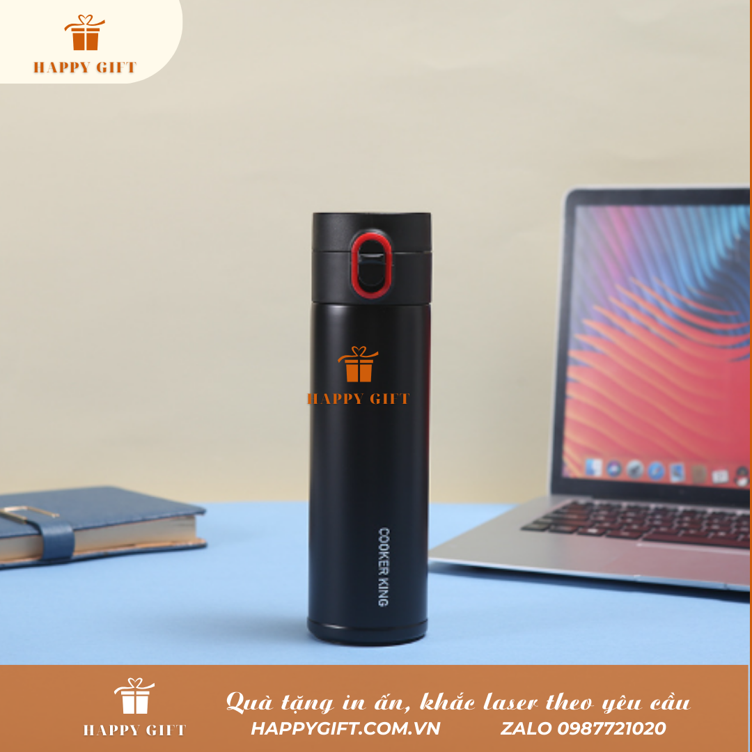 Bình giữ nhiệt văn phòng nắp khóa móc cài