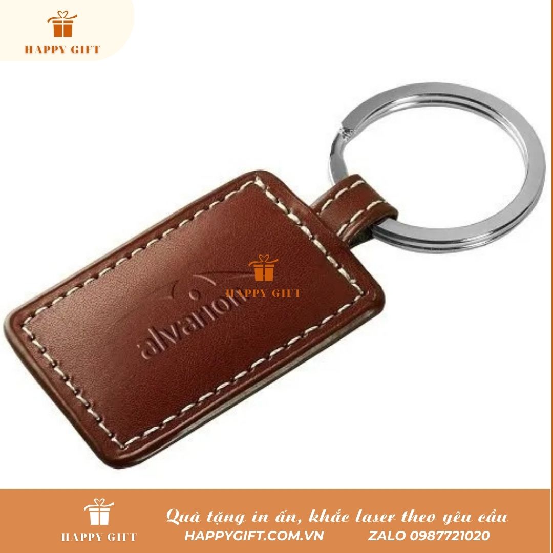 Khắc Laser móc khóa da, khắc laser quà tặng khuyến mại, quà tặng sự kiện