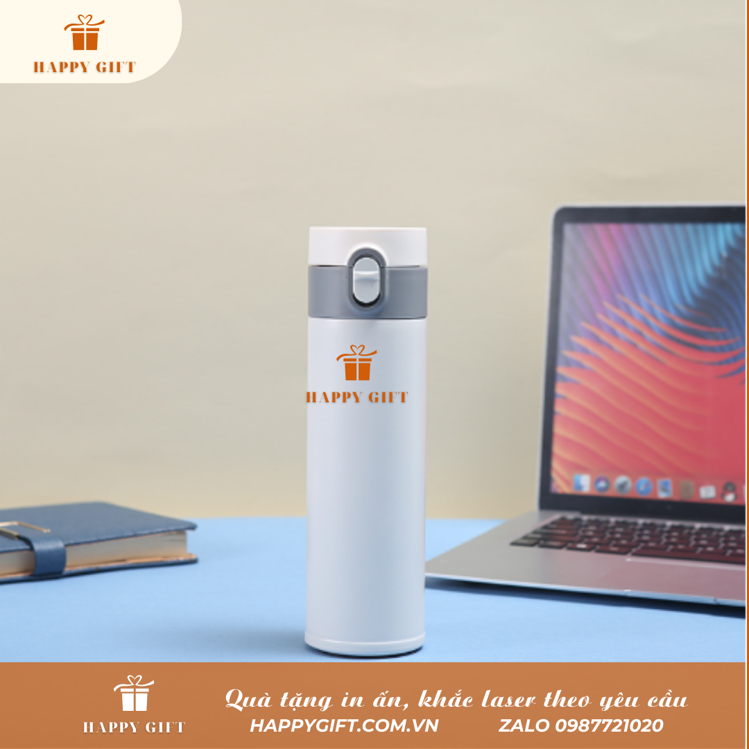 Bình giữ nhiệt văn phòng nắp khóa móc cài