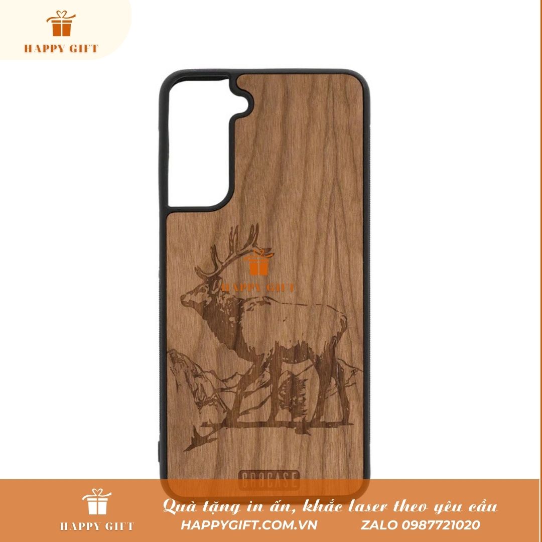 Khắc Laser ốp lưng gỗ