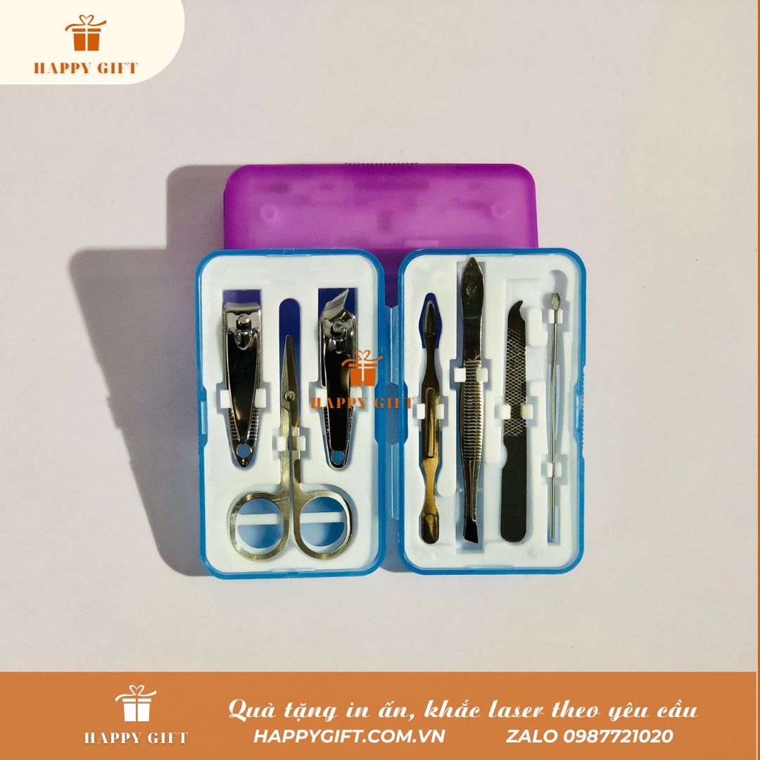 Bộ dụng cụ làm móng tại nhà hộp nhựa - Quà tặng doanh nghiệp, quà tặng khách hàng