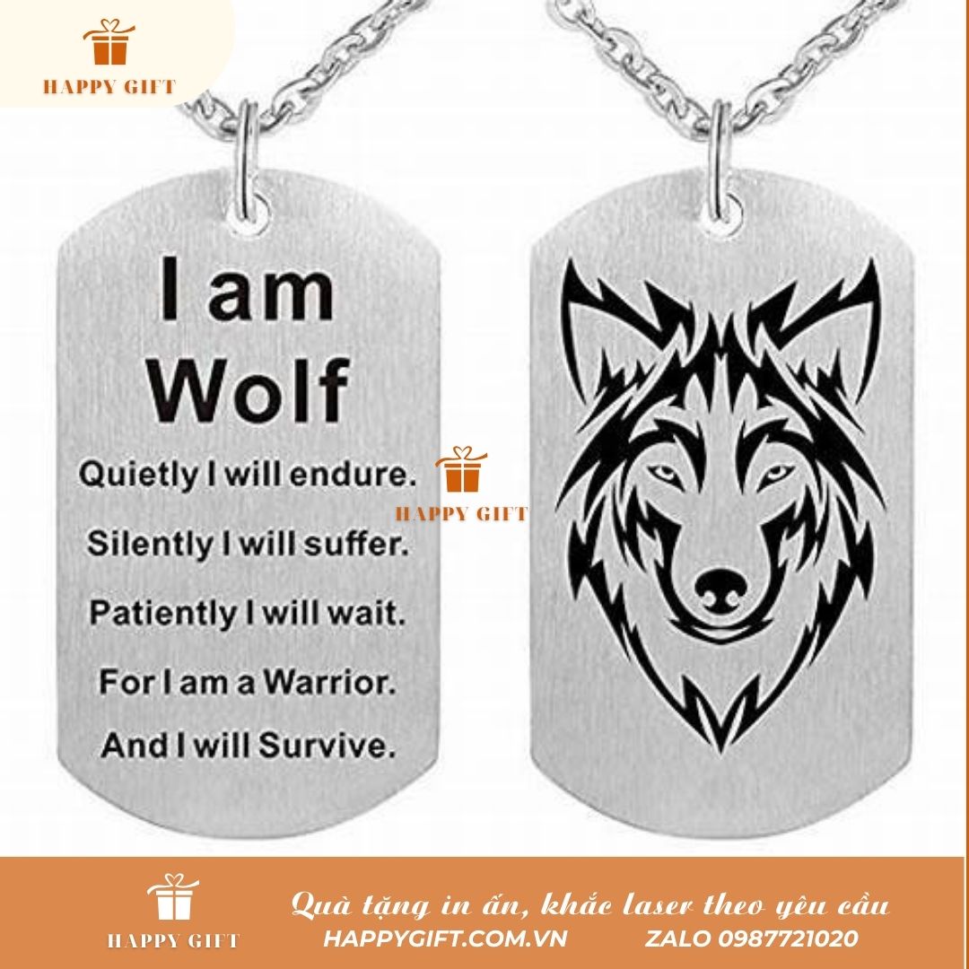 Khắc laser thẻ bài lính Dogtag