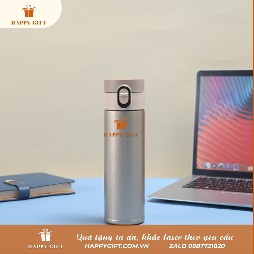 Bình giữ nhiệt văn phòng nắp khóa móc cài