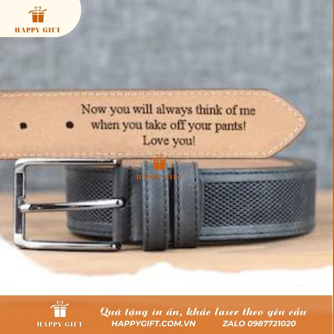 Khắc Laser thắt lưng da theo yêu cầu, Khắc laser thắt lưng da làm quà tặng doanh nghiệp, quà tặng sự kiện