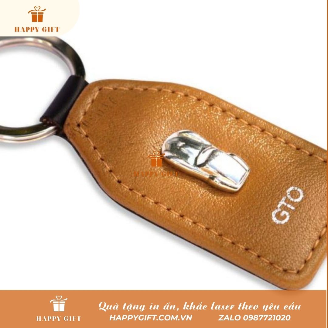 Khắc Laser móc khóa da, khắc laser quà tặng khuyến mại, quà tặng sự kiện