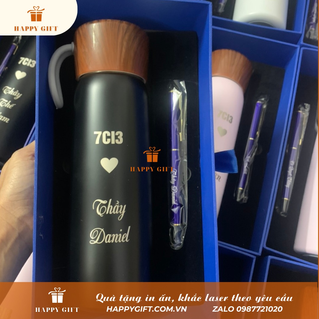 Quà tặng bình giữ nhiệt khắc tên, Quà tặng noel, Quà tặng doanh nghiệp, Quà Tết