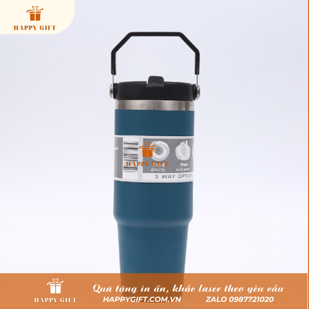 Cốc giữ nhiệt nắp bật có quai xách