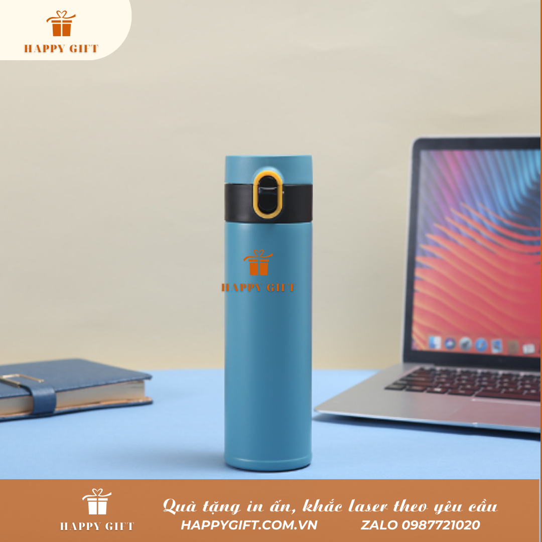 Bình giữ nhiệt văn phòng nắp khóa móc cài