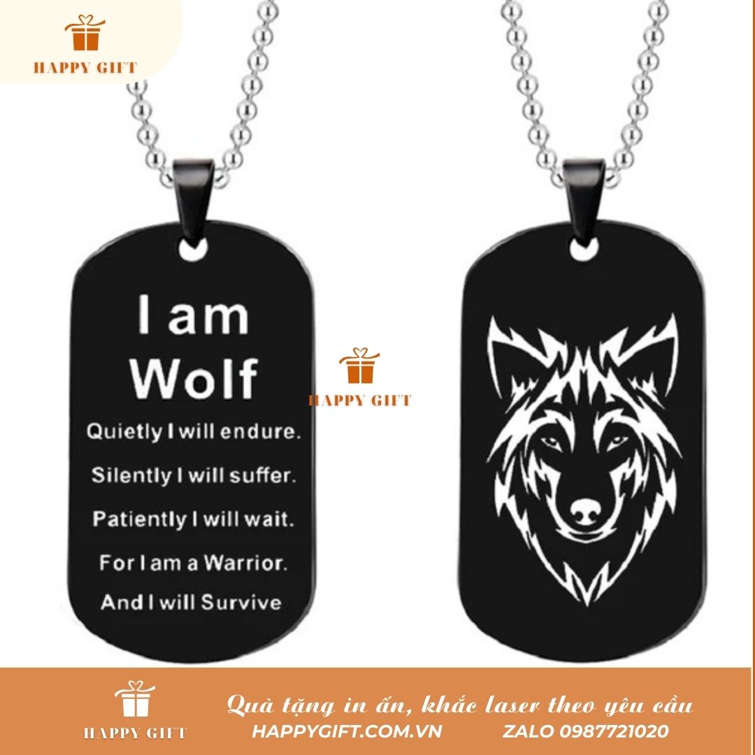 Khắc laser thẻ bài lính Dogtag