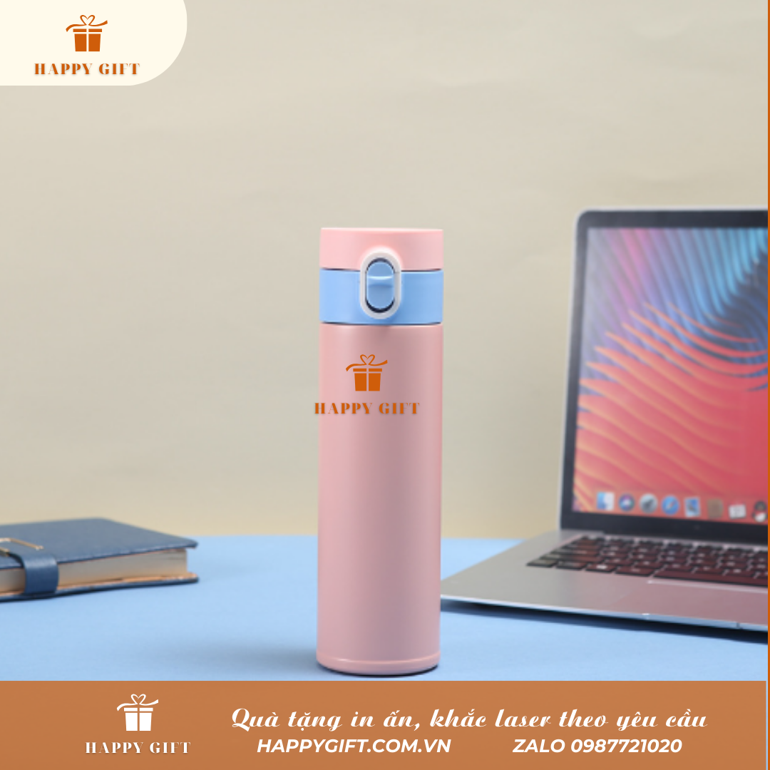 Bình giữ nhiệt văn phòng nắp khóa móc cài