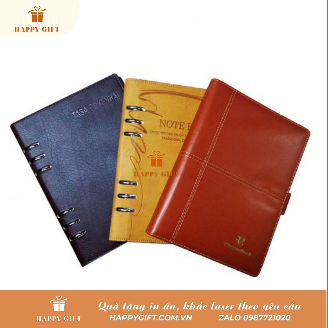 Khắc Laser sổ da, bìa sổ da, khắc laser quà tặng doanh nghiệp, quà tặng sự kiện