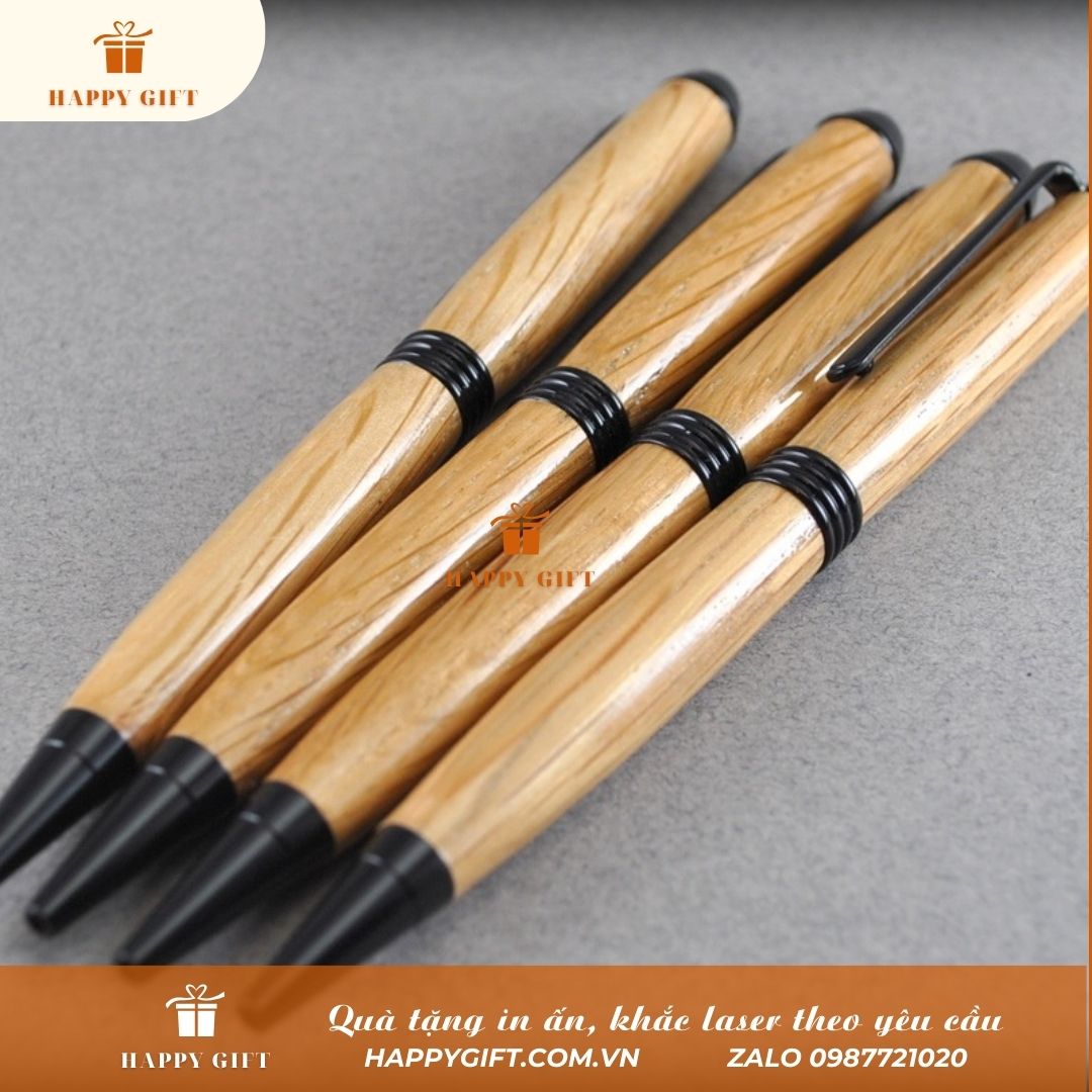 Khắc Laser Bút tre theo yêu cầu tại Laser Hoàng Mai, khắc laser bút quà tặng doanh nghiệp, quà tặng sự kiện