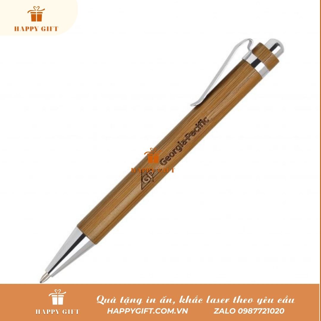 Khắc laser Bút gỗ theo yêu cầu, Khắc laser quà tặng doanh nghiệp, quà Tết, quà tặng sự kiện