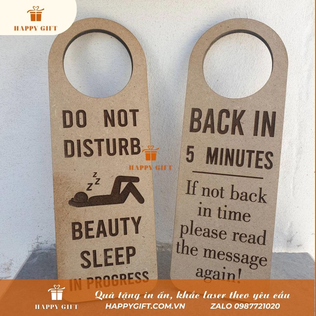 Khắc laser the Tag cửa Khách sạn theo yêu cầu tại LASER HOÀNG MAI