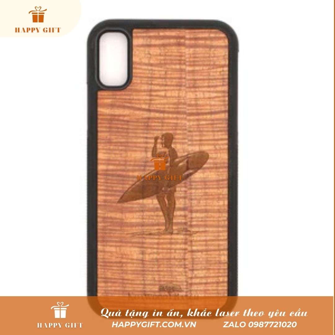 Khắc Laser ốp lưng gỗ