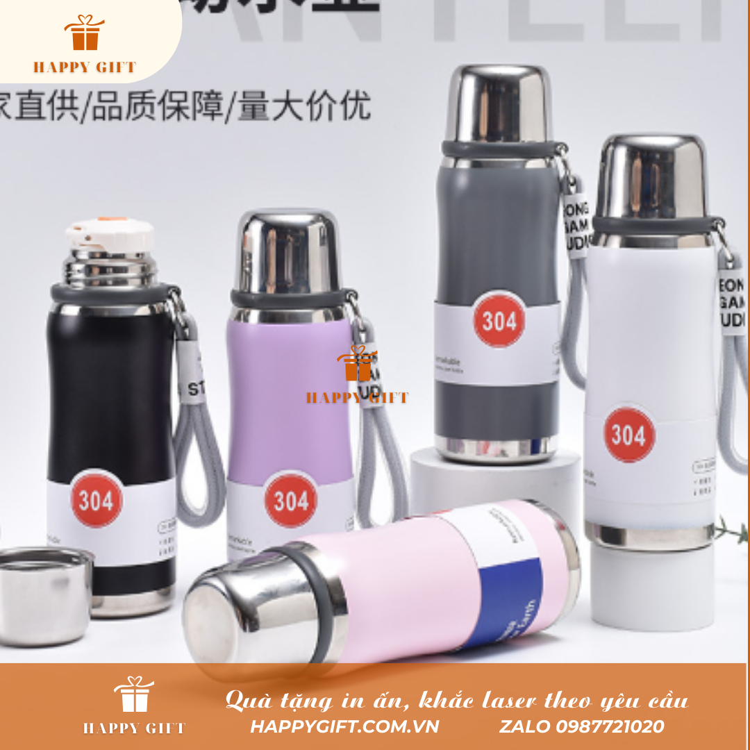 Bình giữ nhiệt thể thao 700ml in logo thương hiệu