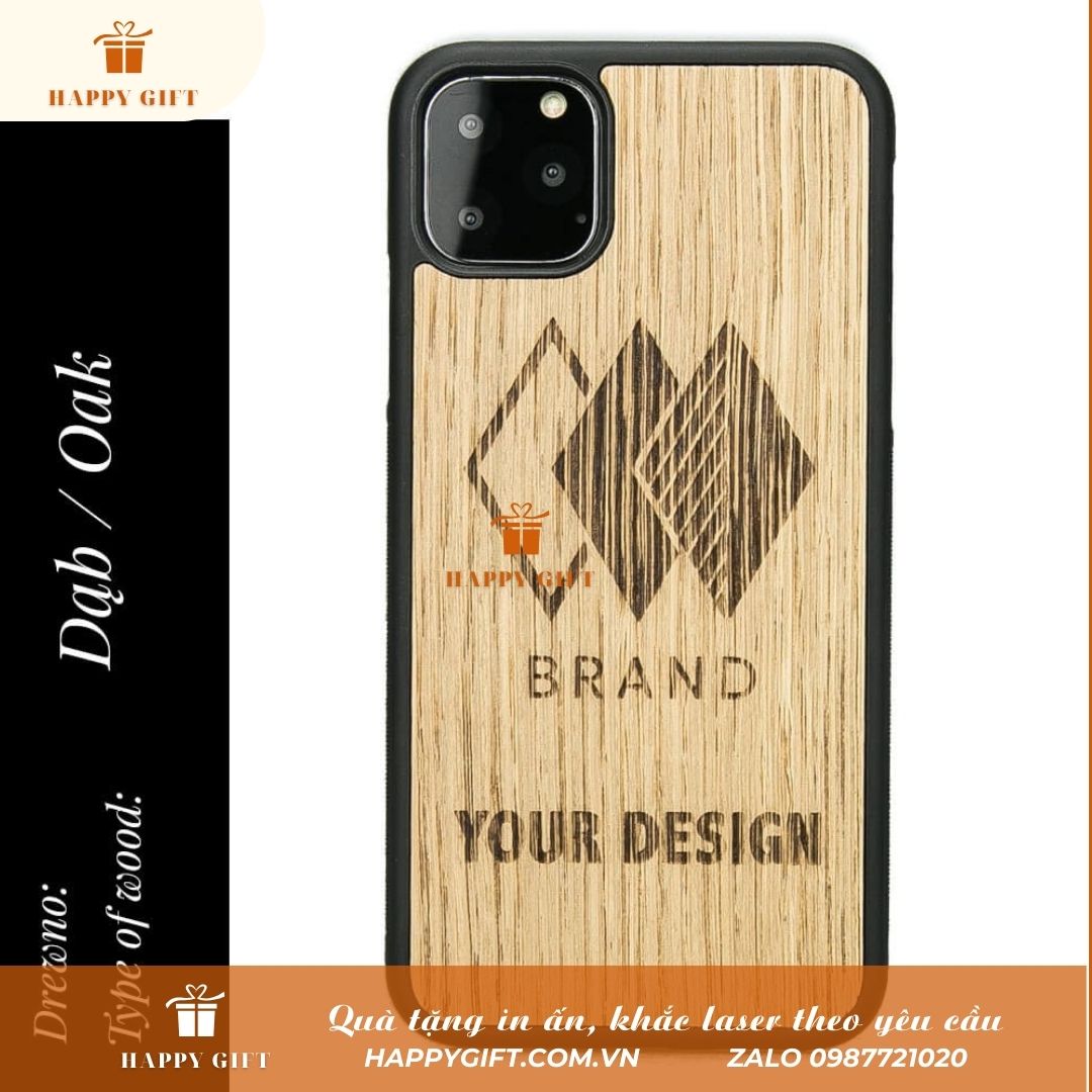 Khắc Laser ốp lưng gỗ