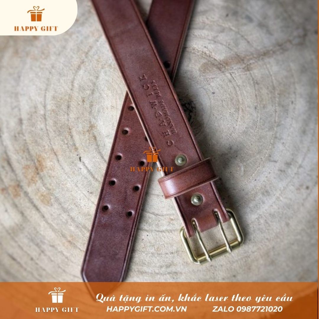 Khắc Laser thắt lưng da theo yêu cầu, Khắc laser thắt lưng da làm quà tặng doanh nghiệp, quà tặng sự kiện