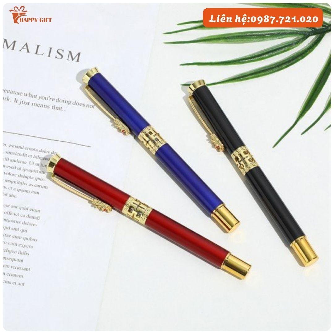 Bút bi kí họa tiết đầu rồng - Nhận khắc lazer theo yêu cầu giá cả hợp lý - Quà Tặng Giá Rẻ - Khắc lazer, in uv