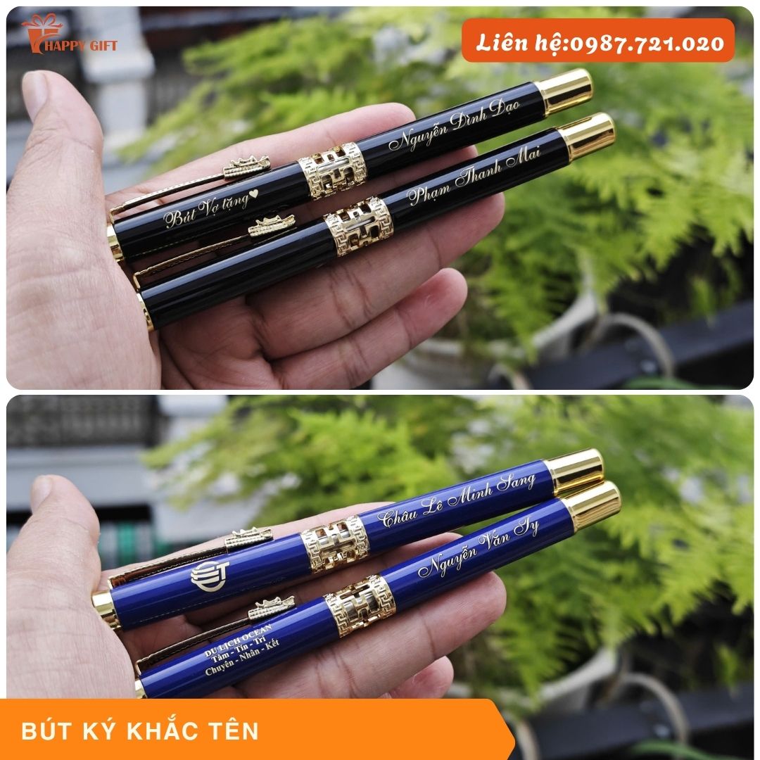 Bút Ký Đầu Rồng kèm hộp đựng - Khắc Tên, Chữ, Logo theo yêu cầu