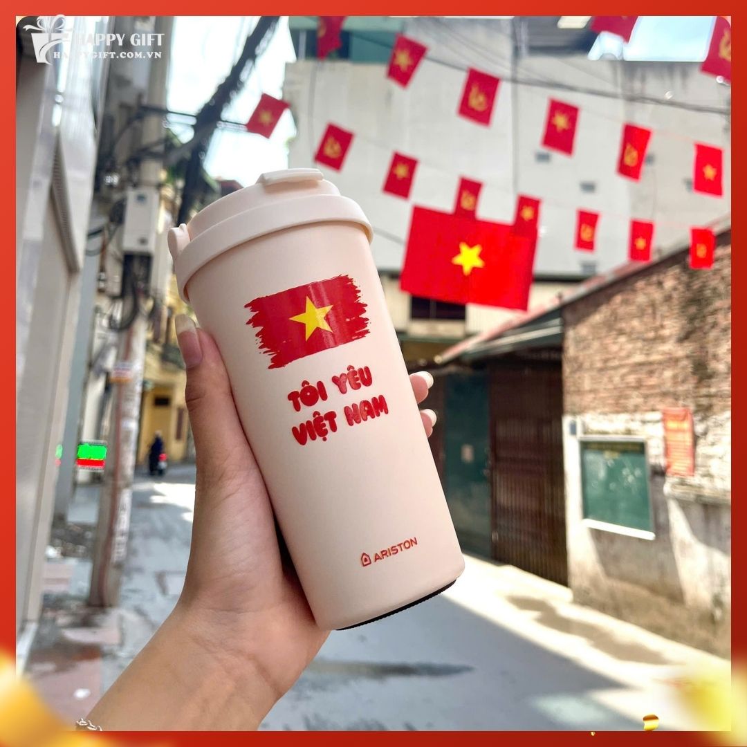 Ly giữ nhiệt coffee dung tích 530ml, thiết kế mới tối giản, tiện lợi có ống hút