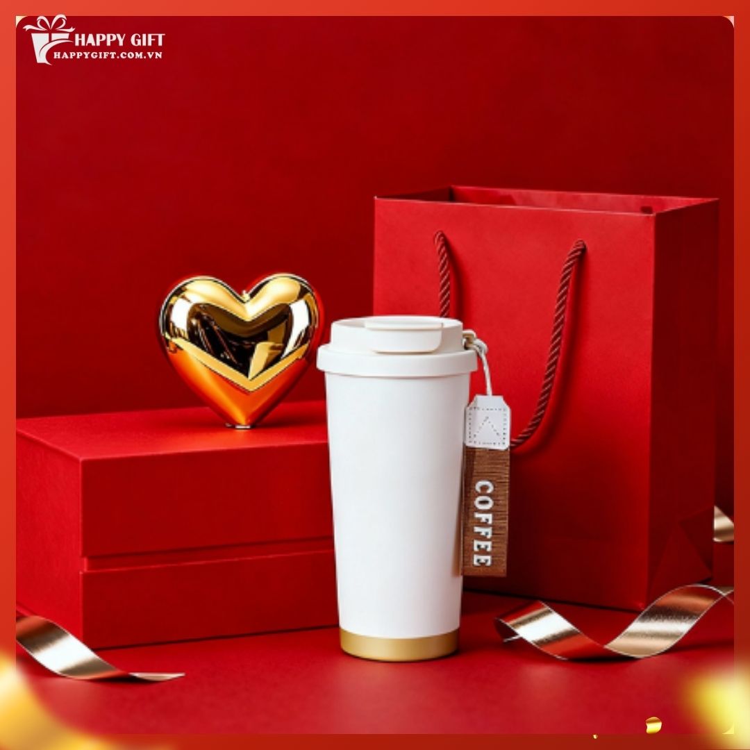 Ly giữ nhiệt coffee dung tích 530ml, thiết kế mới tối giản, tiện lợi có ống hút