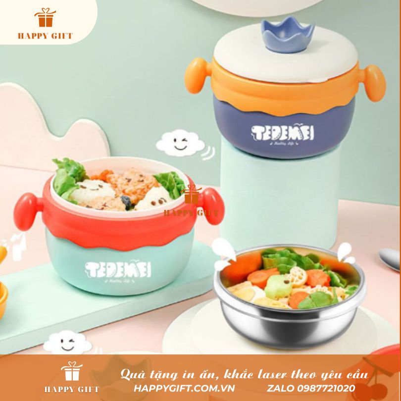 Bát cơm trẻ em Tedemei có tay cầm