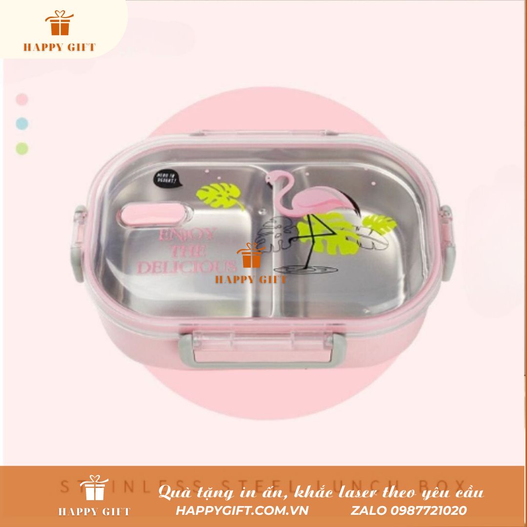 Hộp cơm giữ nhiệt 2 ngăn phong cách Bắc Âu