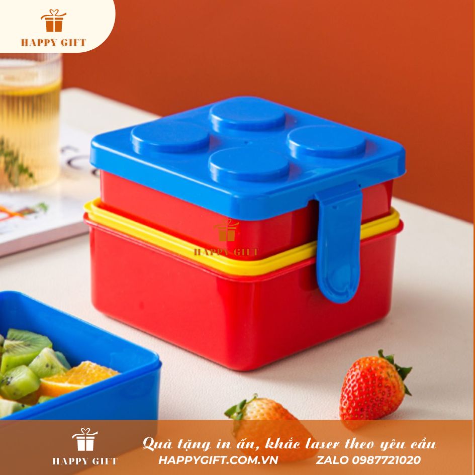 Hộp salad khối xếp hình phong cách Nhật Bản