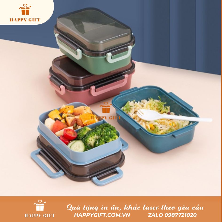 Hộp cơm nhựa phong cách Bắc Âu, hộp cơm văn phòng, hộp cơm trưa