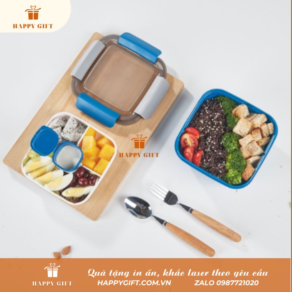 Hộp cơm vuông nhựa pp 5 ngăn HC.59.G11