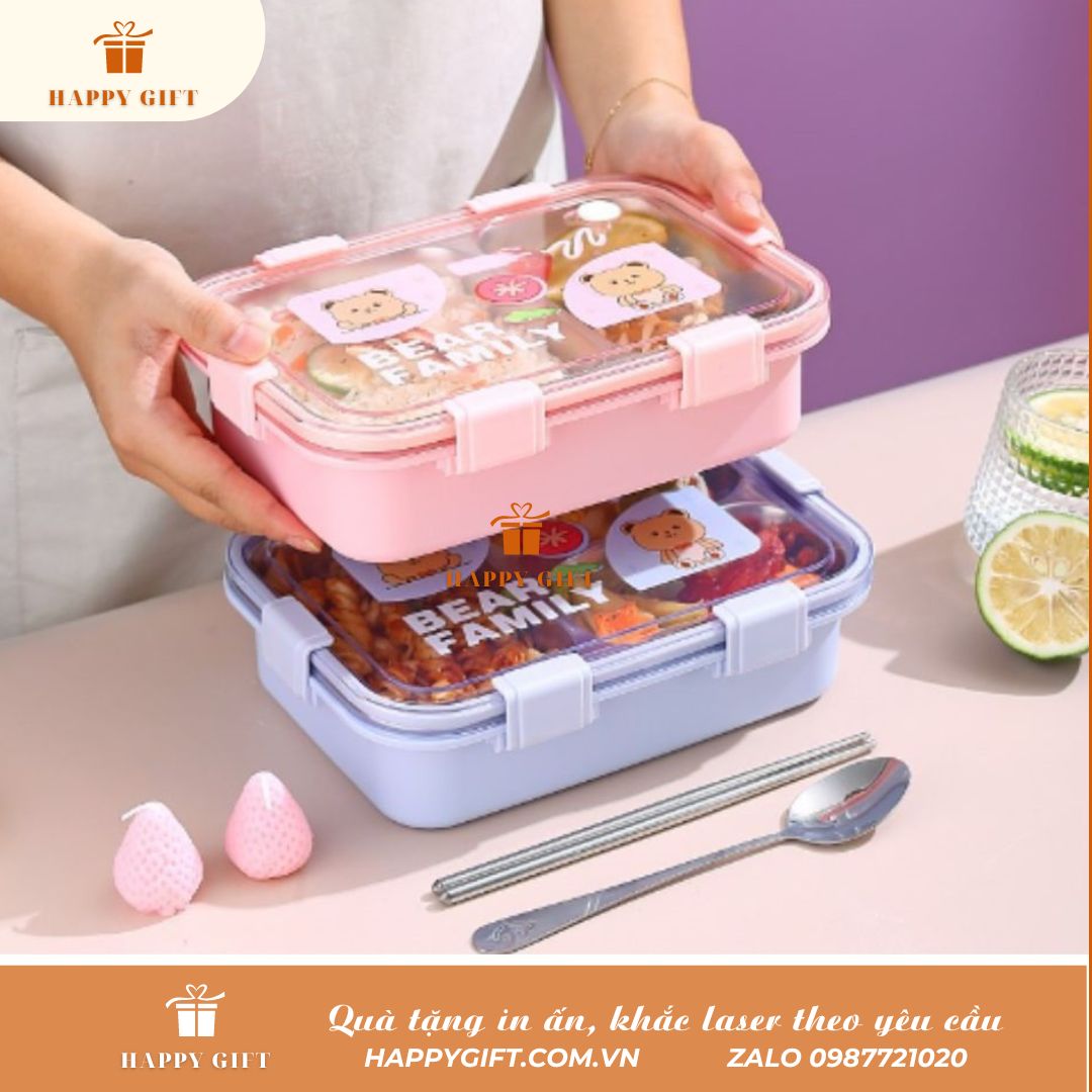 Hộp cơm cách nhiệt Bear family HC.40.G24.8