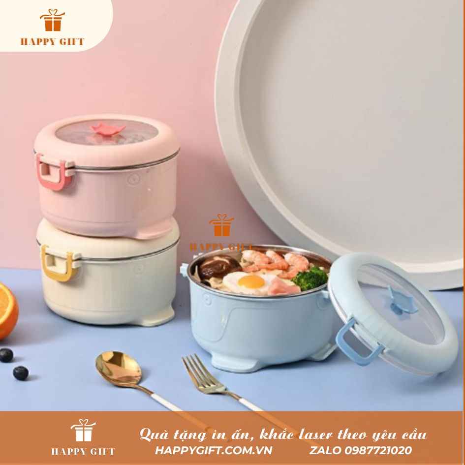 Hộp cơm giữ nhiệt hình nồi cơm, hộp cơm văn phòng