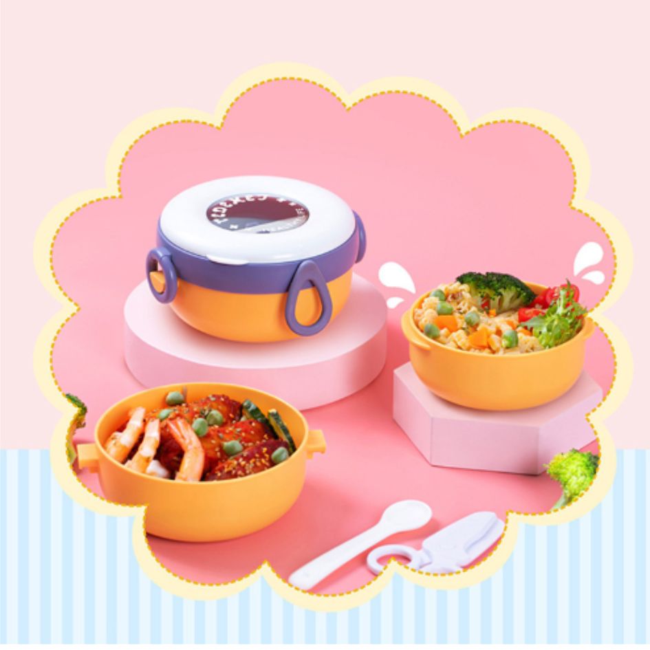 Bát trẻ em nhựa pp HC.34.G12, hộp cơm trẻ em, hộp cơm trưa