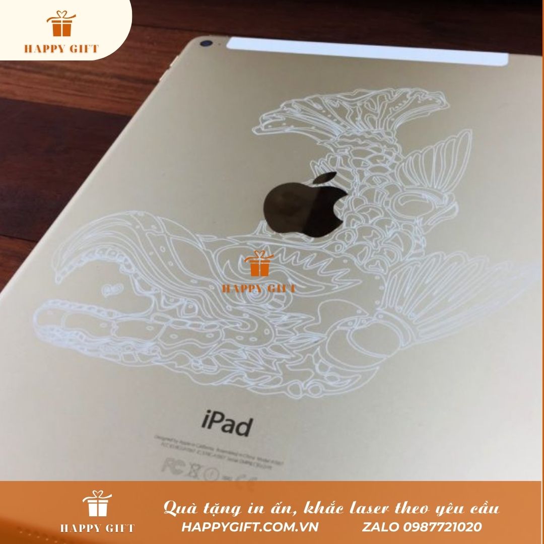 Khắc laser lưng điện thoại, iPad, laptop, Khắc laser chất lượng giá rẻ theo yêu cầu
