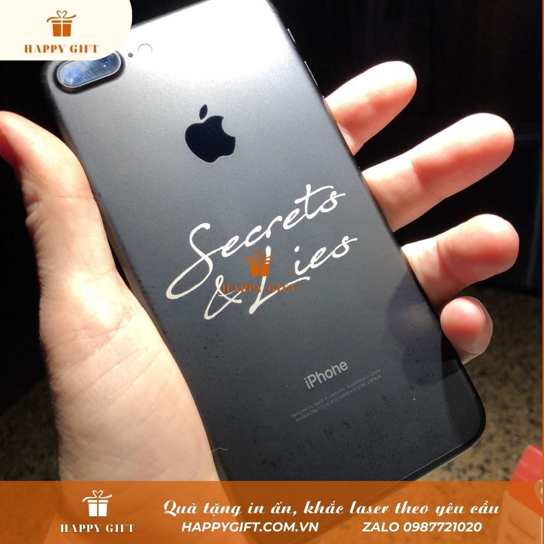 Khắc laser lưng điện thoại, iPad, laptop, Khắc laser chất lượng giá rẻ theo yêu cầu