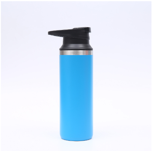 Bình giữ nhiệt thể thao inox có quai xách nhựa, Bình giữ nhiệt in khắc tên logo