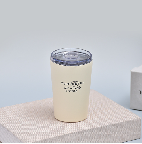 Cốc giữ nhiệt phong cách ins không ống hút 240ml, Cốc giữ nhiệt in tên logo thương hiệu