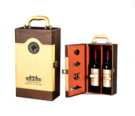 Hộp rượu vang đôi 1188 HR41 có dụng cụ mở rượu , Hộp quà Tết, Quà tặng doanh nghiệp, Quà tặng sự kiện