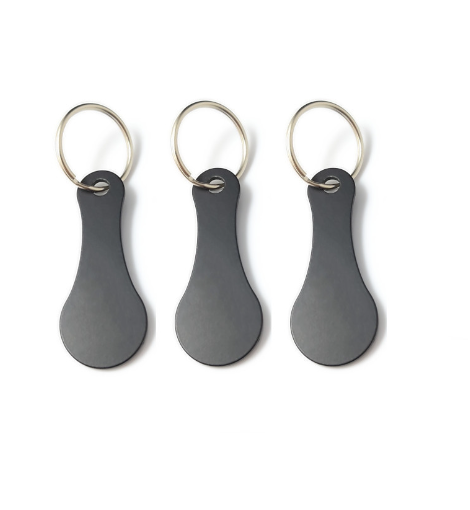 Quà tặng móc khóa khắc tên, móc khóa kim loại màu đen MK17, quà tặng doanh nghiệp