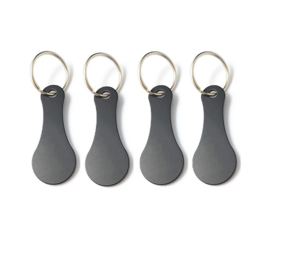 Quà tặng móc khóa khắc tên, móc khóa kim loại màu đen MK17, quà tặng doanh nghiệp