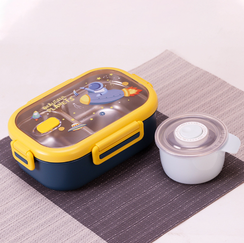 Quà tặng hộp cơm giữ nhiệt in hình hoạt hình, hộp cơm văn phòng